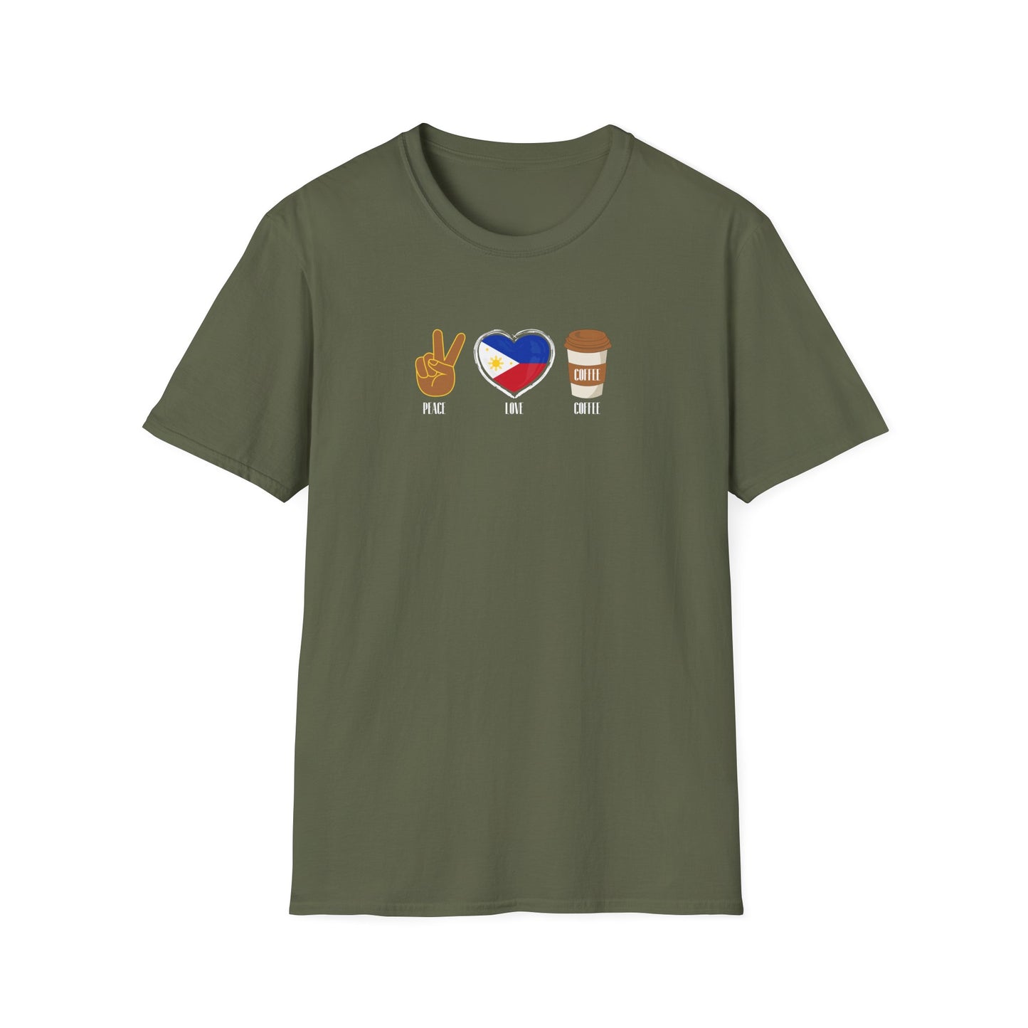 Softstyle T-Shirt Peace Love Coffee