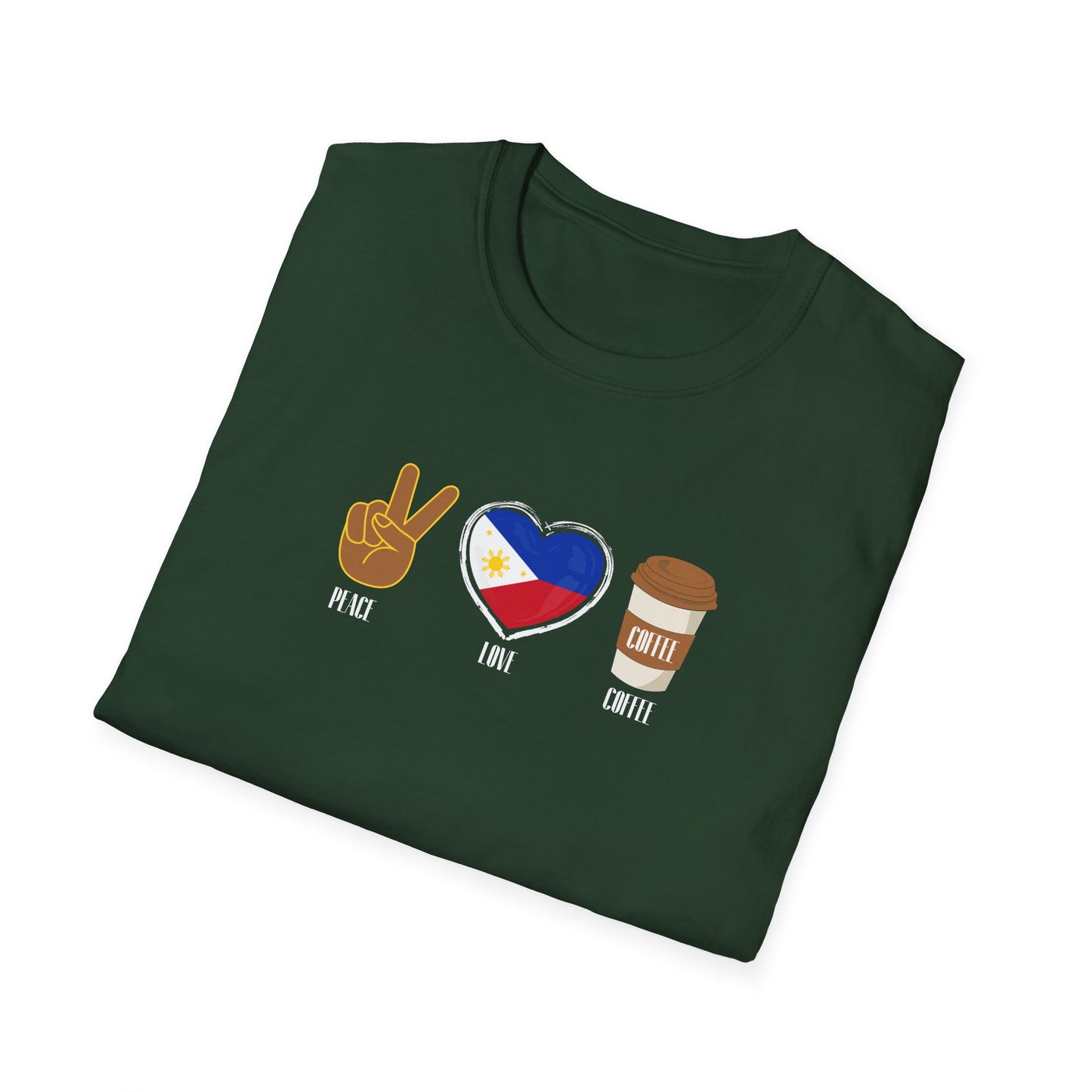 Softstyle T-Shirt Peace Love Coffee