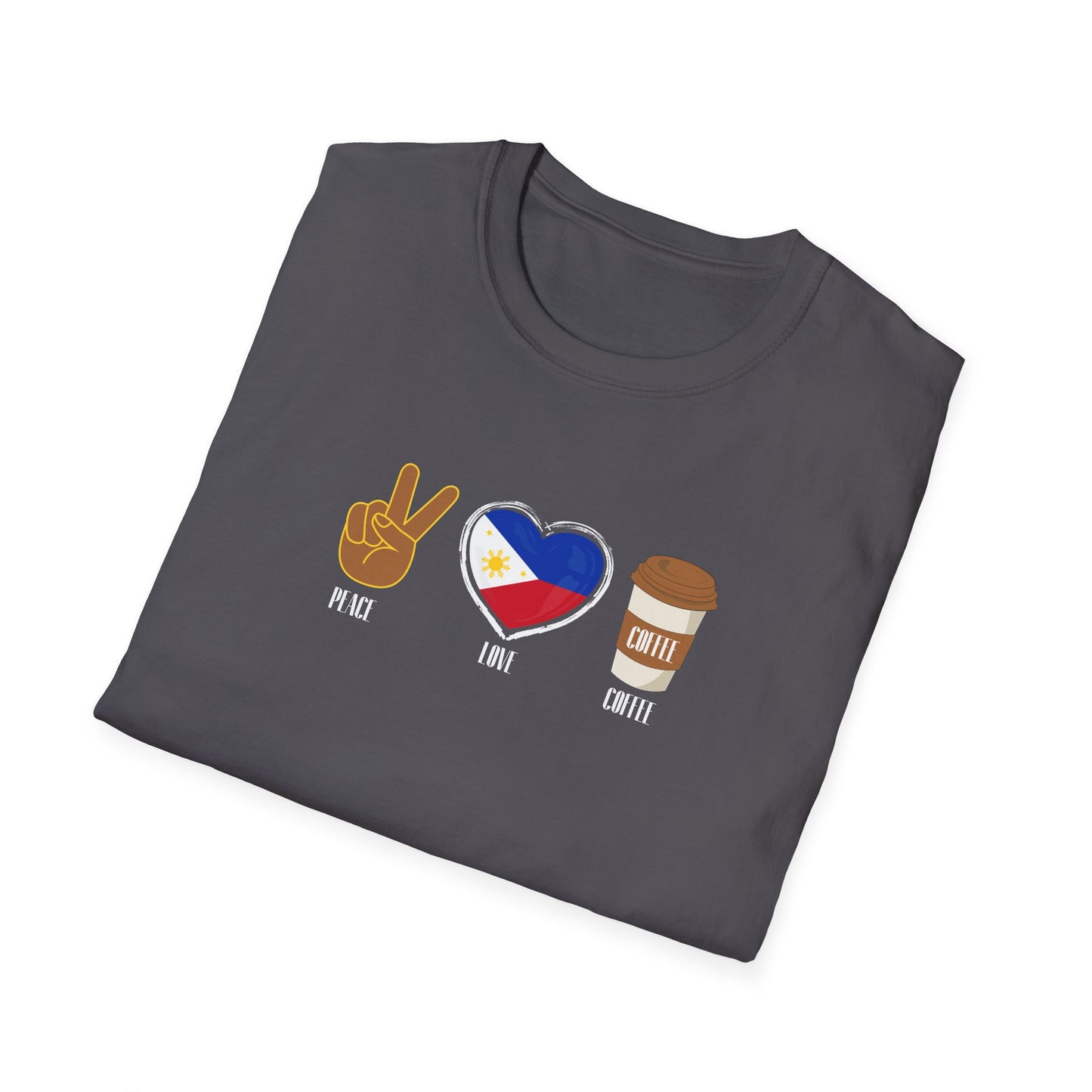 Softstyle T-Shirt Peace Love Coffee