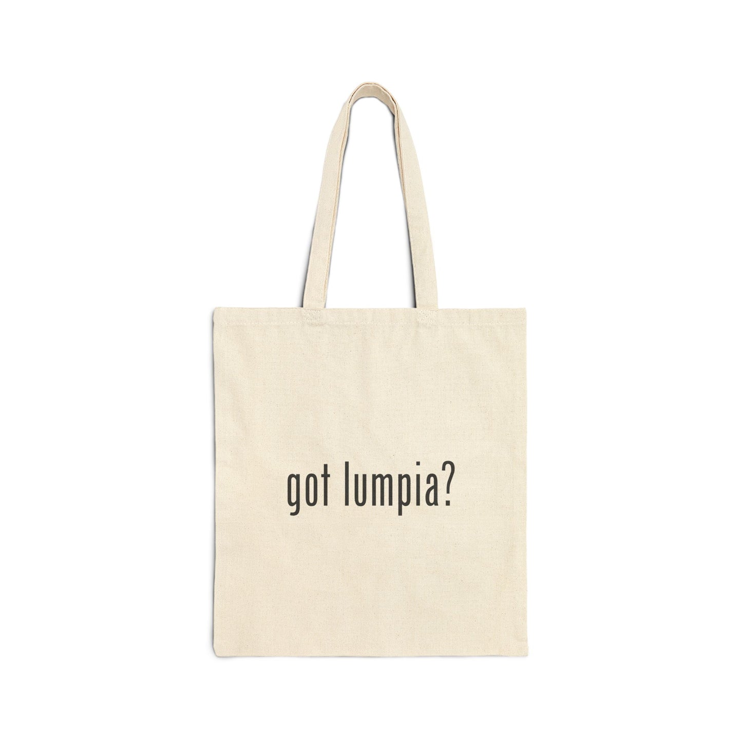 Cotton Canvas Tote Bag - "got lumpia?" Shopping Bag