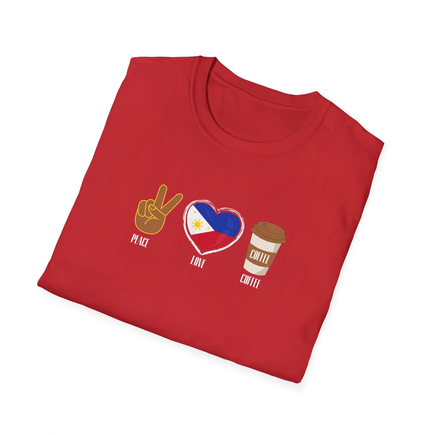 Softstyle T-Shirt Peace Love Coffee