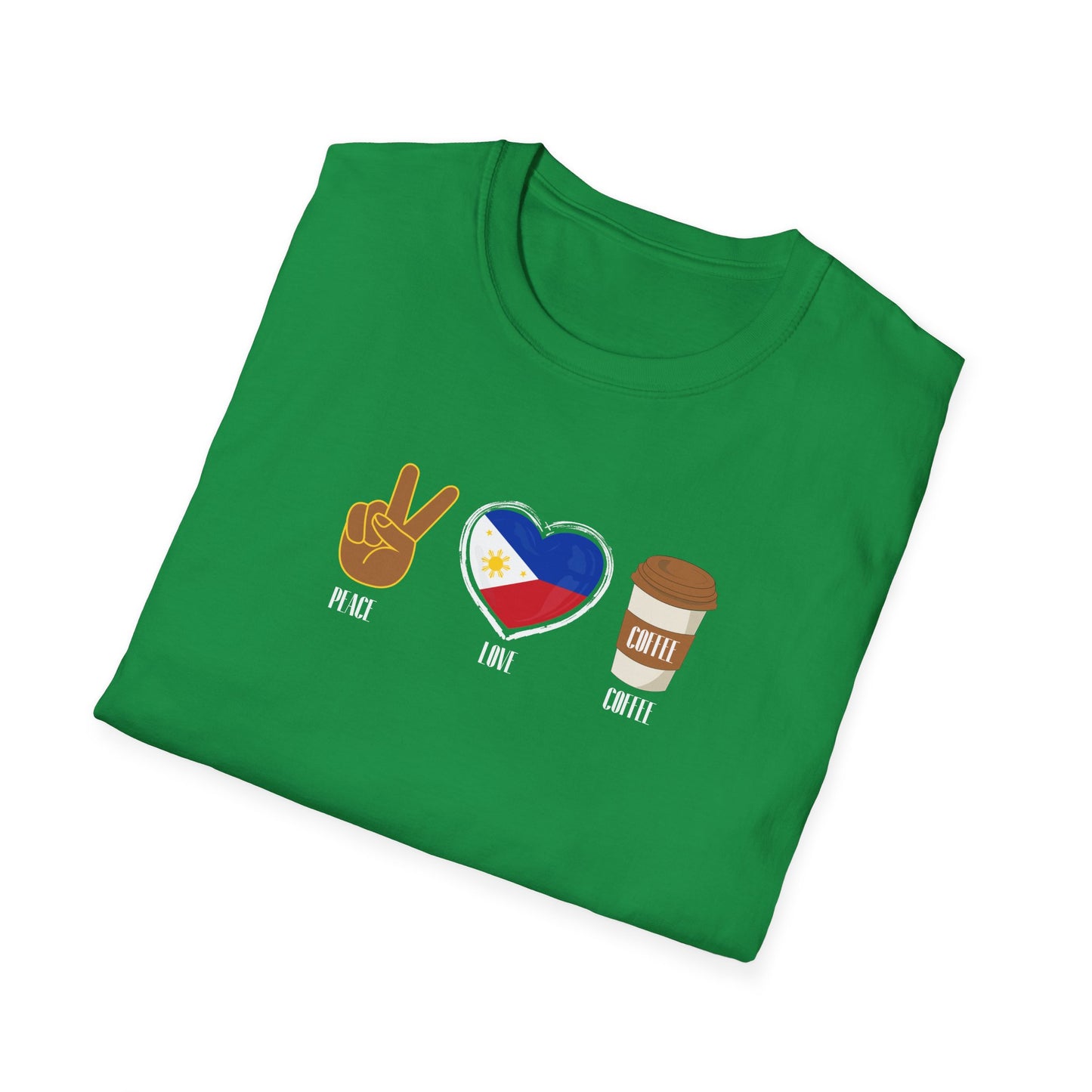 Softstyle T-Shirt Peace Love Coffee