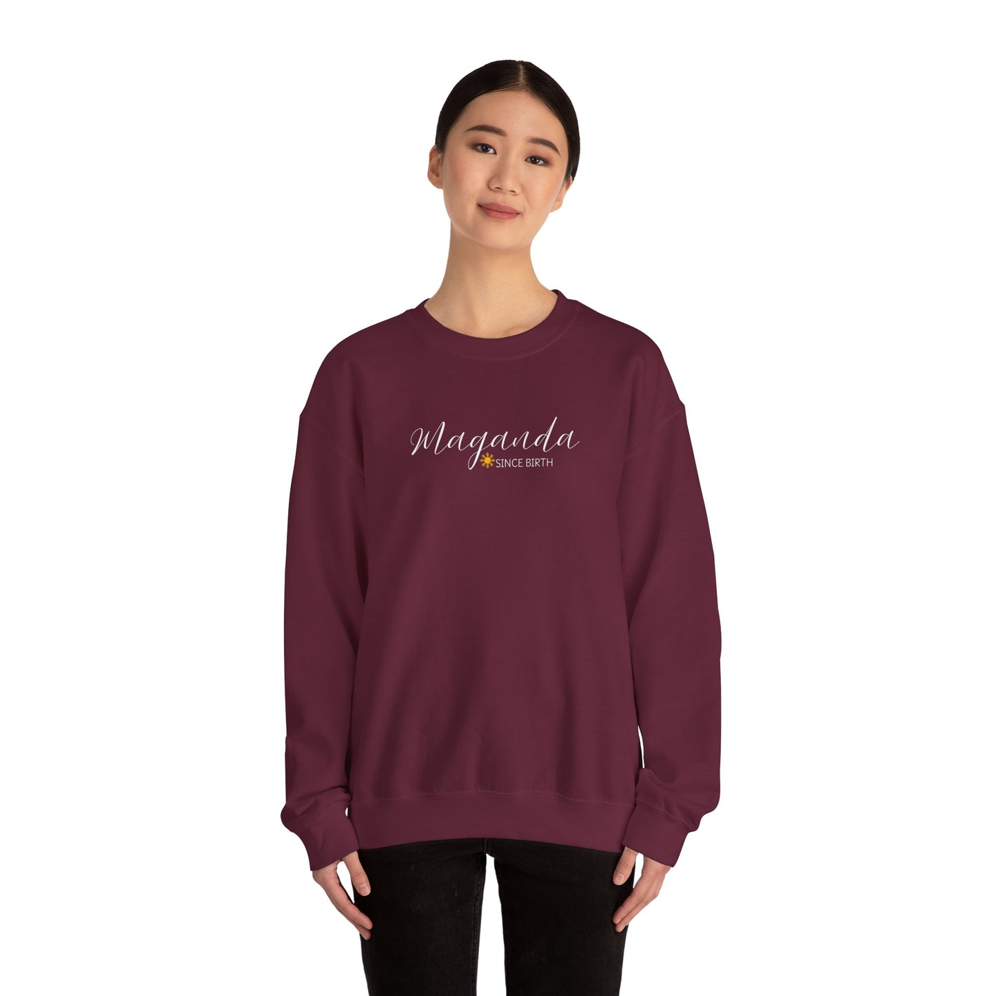 Cozy Crewneck Sweatshirt Maganda Since Birth