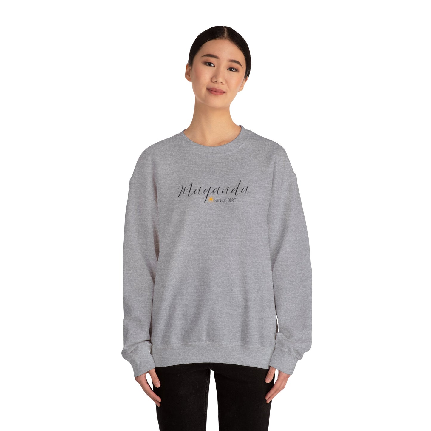 Cozy Crewneck Sweatshirt Maganda Since Birth