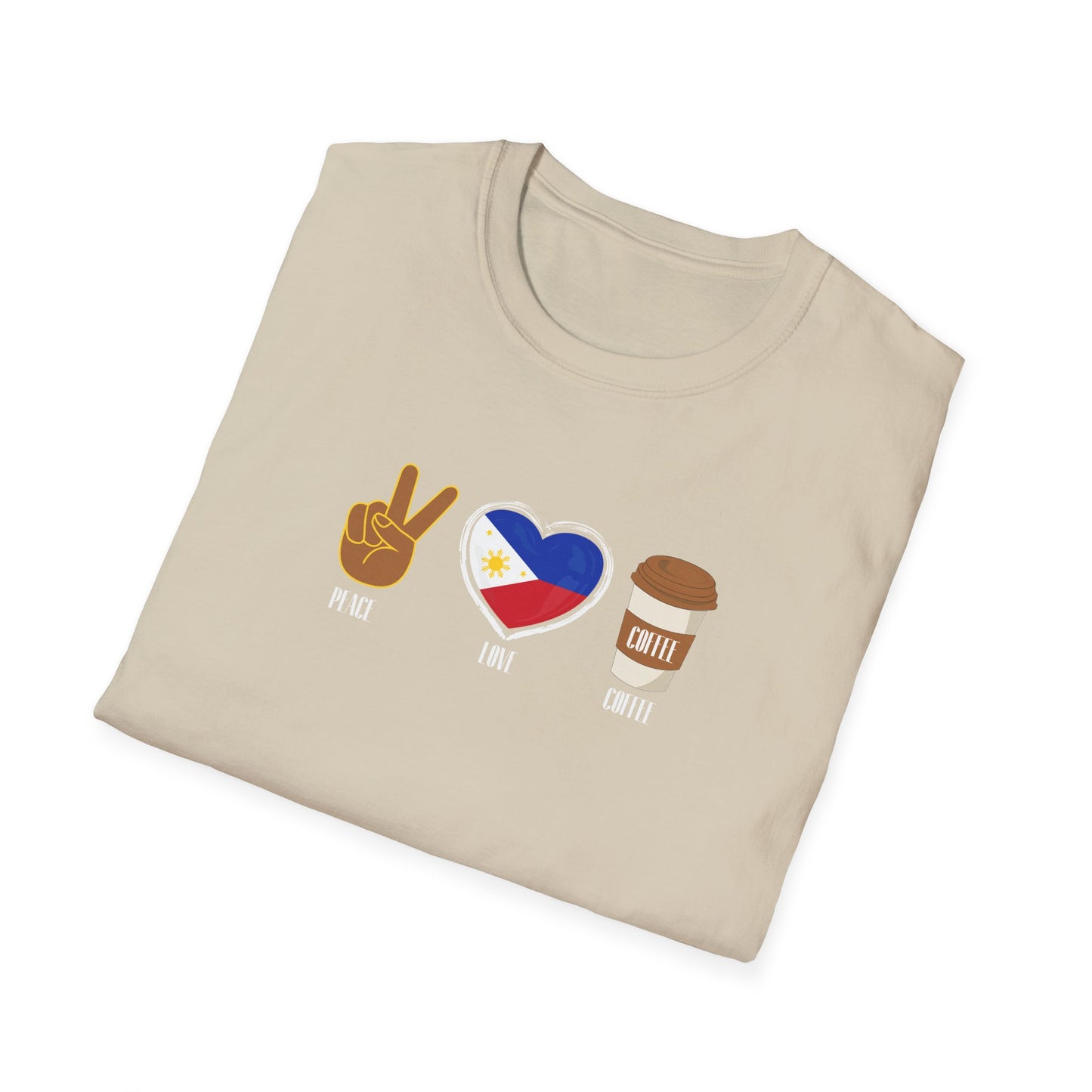 Softstyle T-Shirt Peace Love Coffee