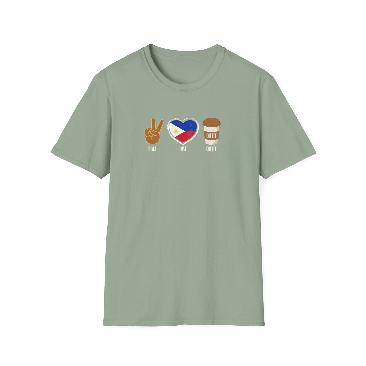 Softstyle T-Shirt Peace Love Coffee