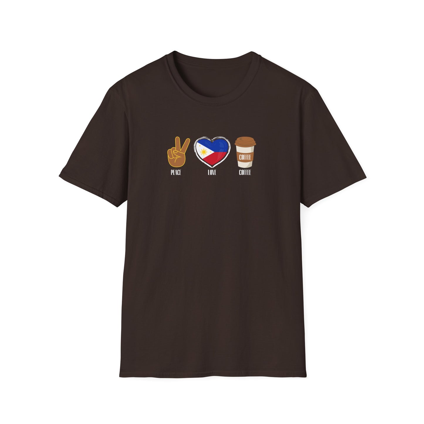 Softstyle T-Shirt Peace Love Coffee