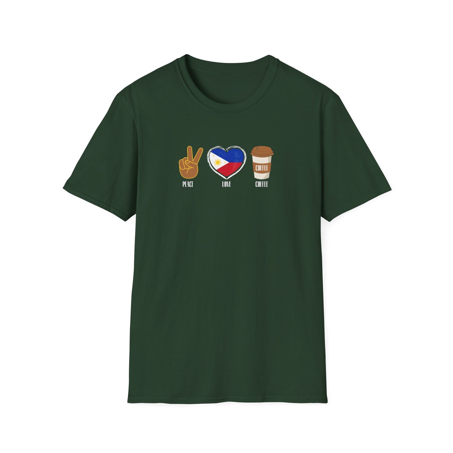 Softstyle T-Shirt Peace Love Coffee