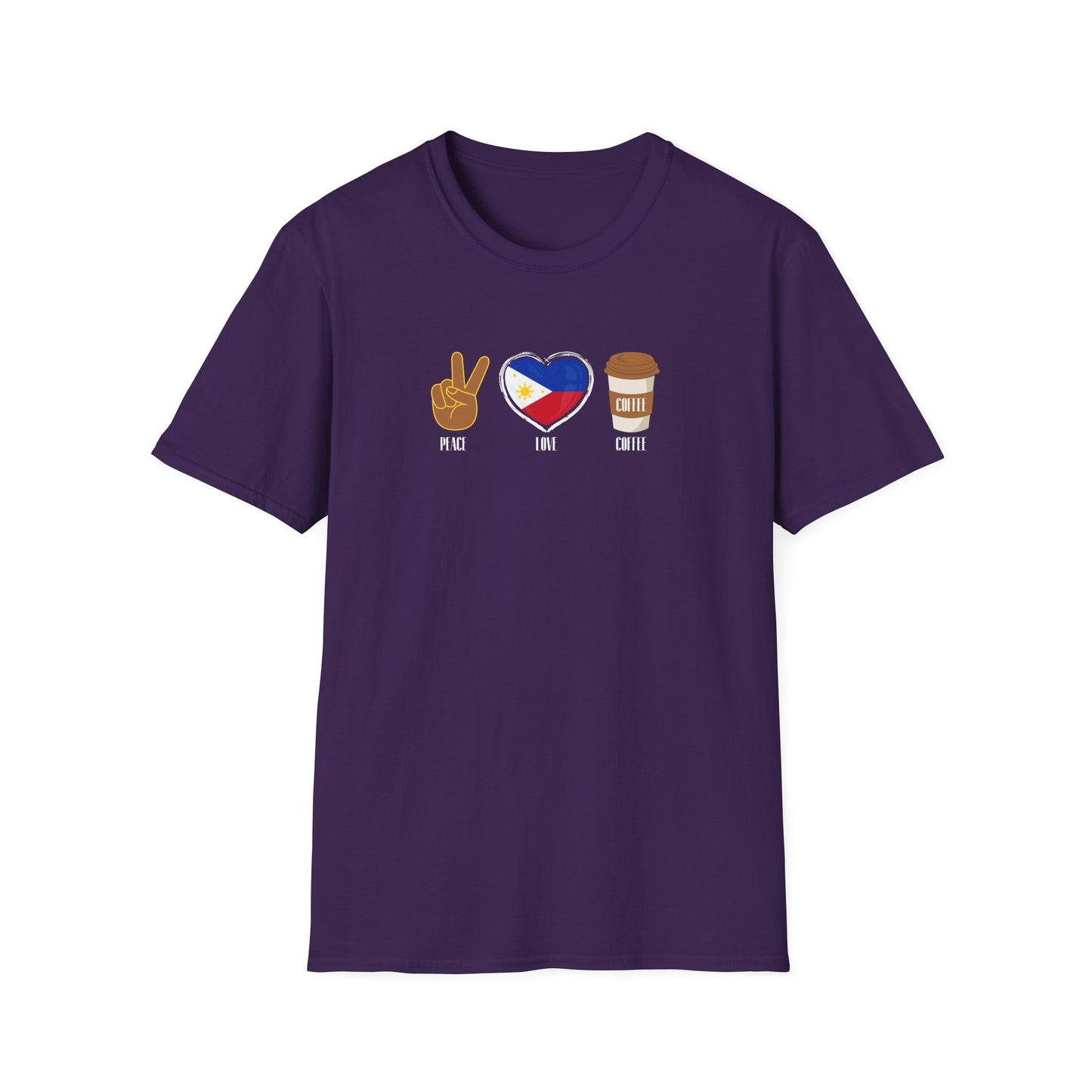 Softstyle T-Shirt Peace Love Coffee