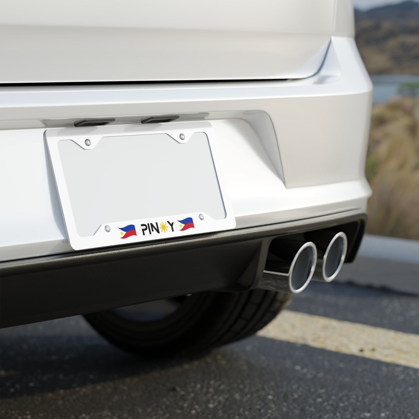 Metal License Plate Frame PINOY