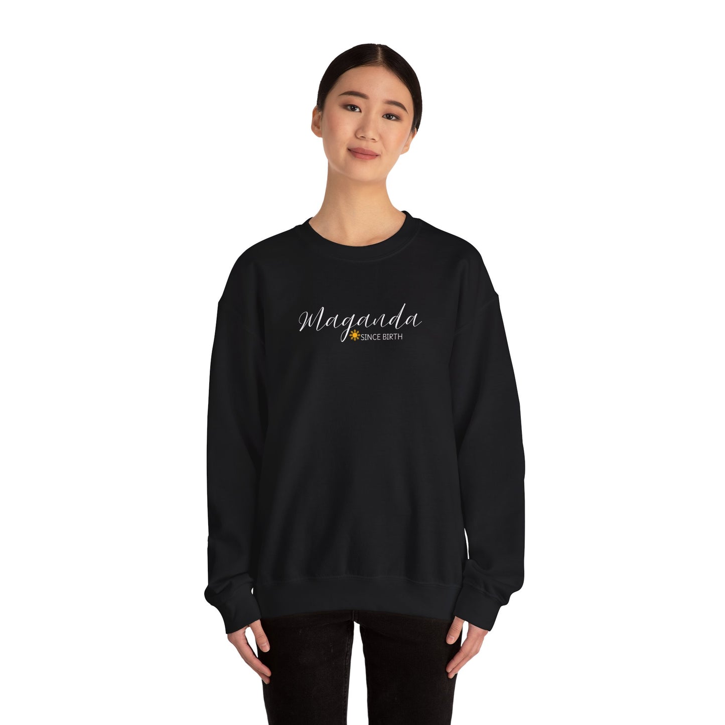 Cozy Crewneck Sweatshirt Maganda Since Birth