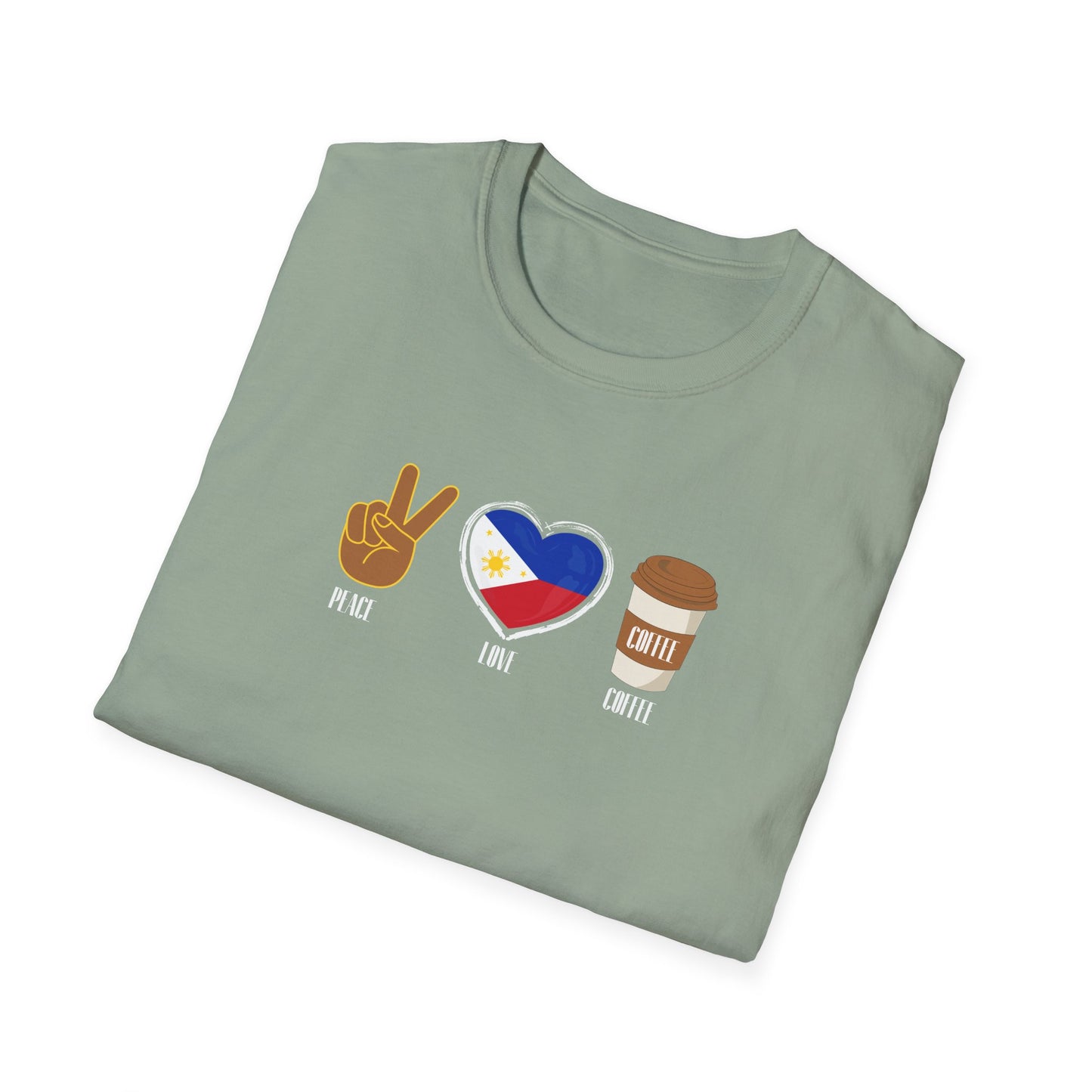 Softstyle T-Shirt Peace Love Coffee
