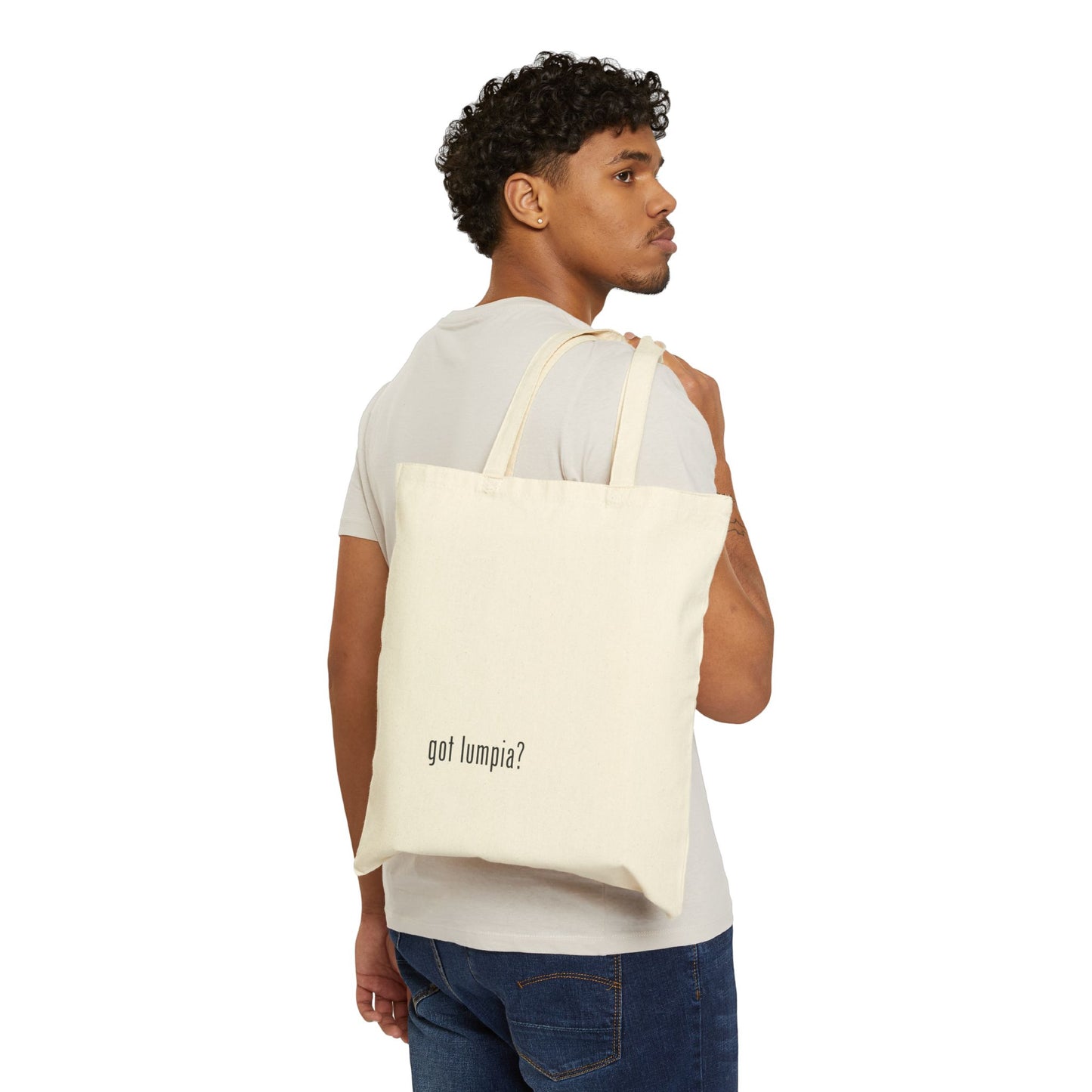 Cotton Canvas Tote Bag - "got lumpia?" Shopping Bag