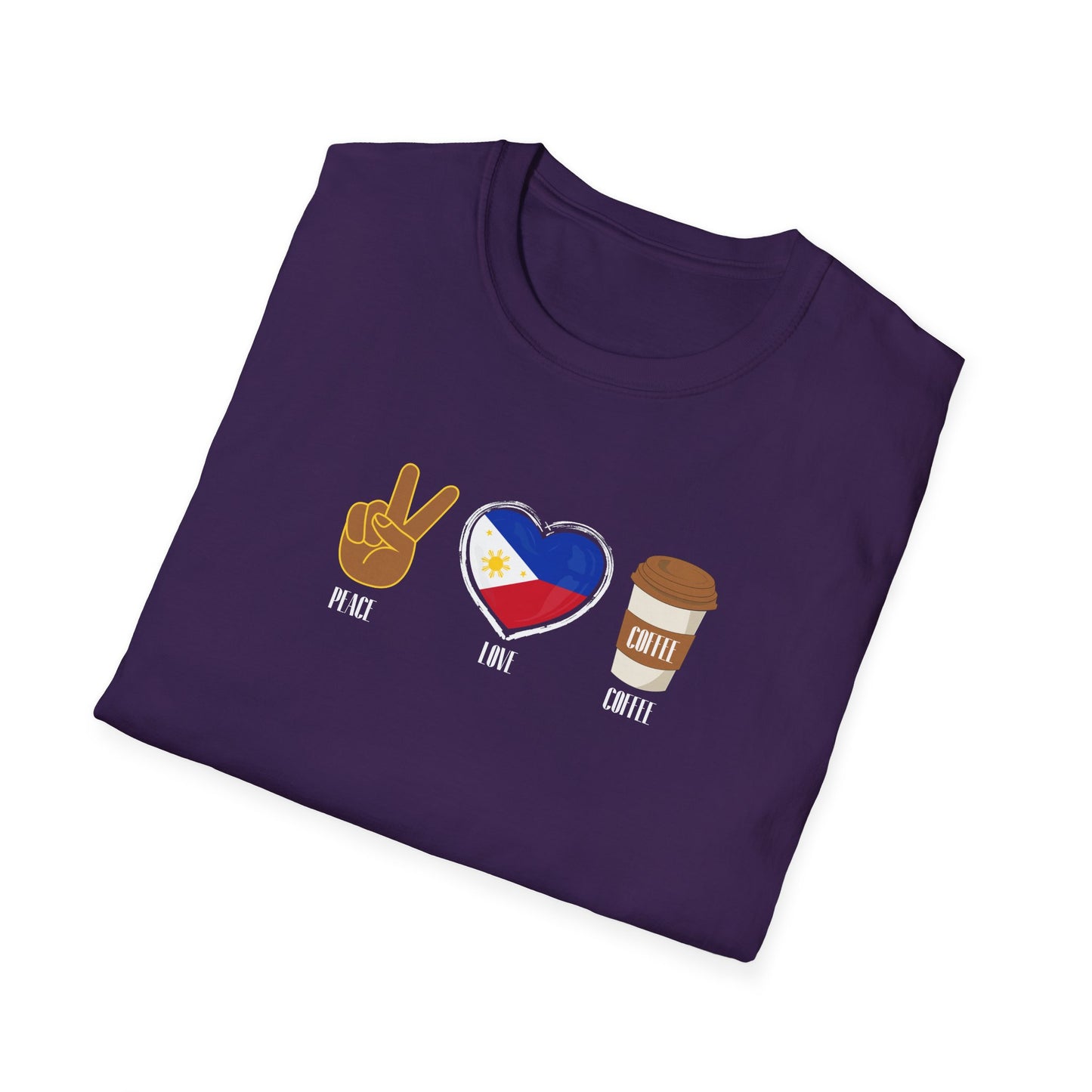 Softstyle T-Shirt Peace Love Coffee