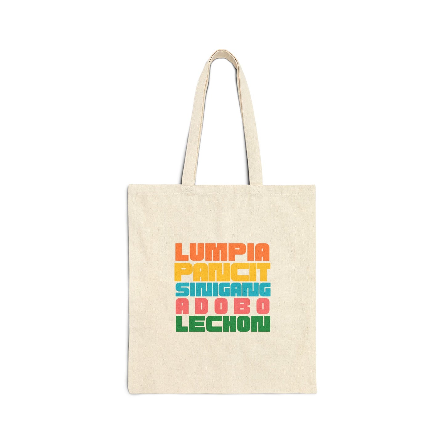 Cotton Canvas Tote Bag - Fun Food Design