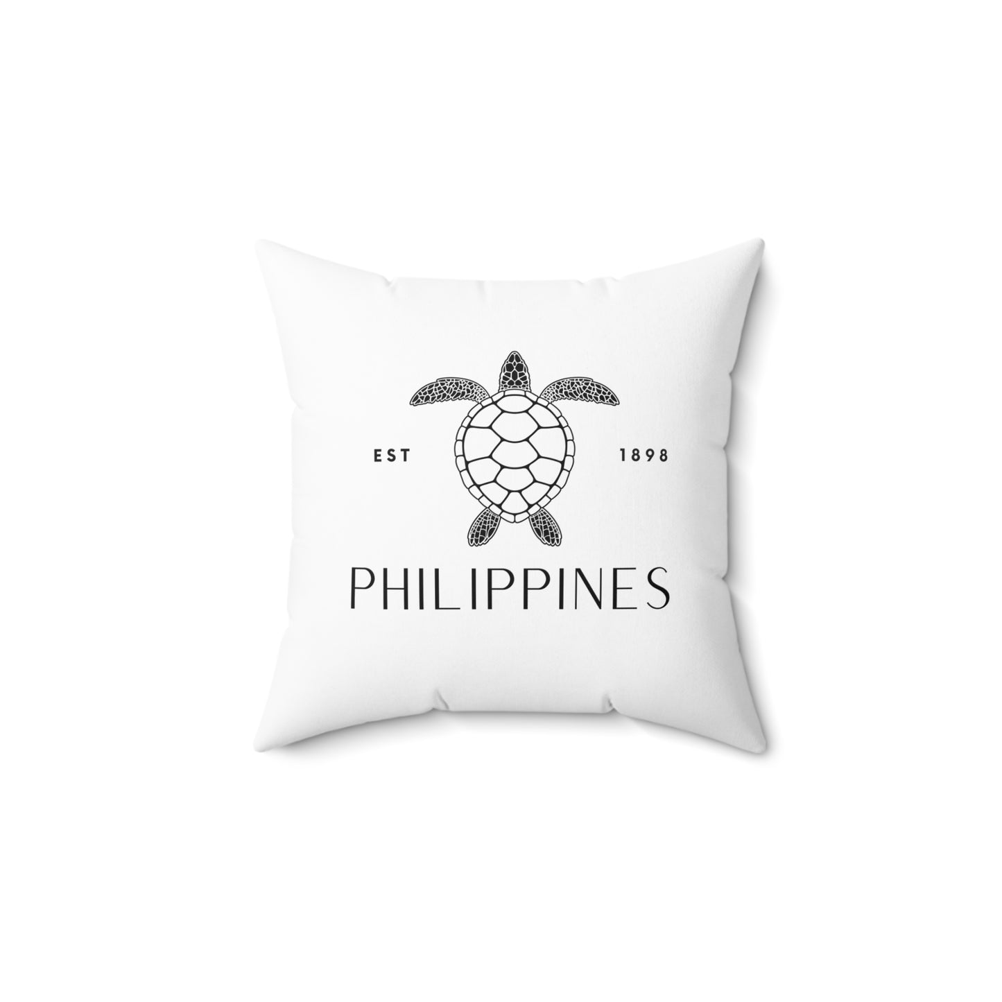 Spun Polyester Square Pillow - Sea Turtle