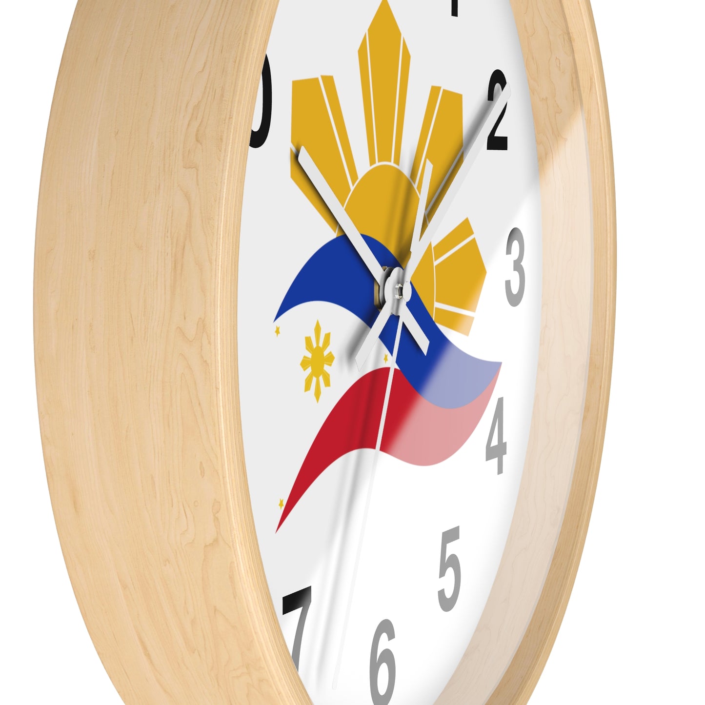 Wall Clock Sun & Flag