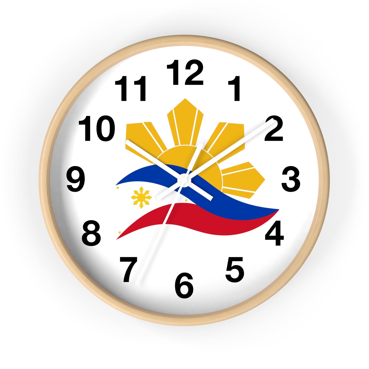 Wall Clock Sun & Flag