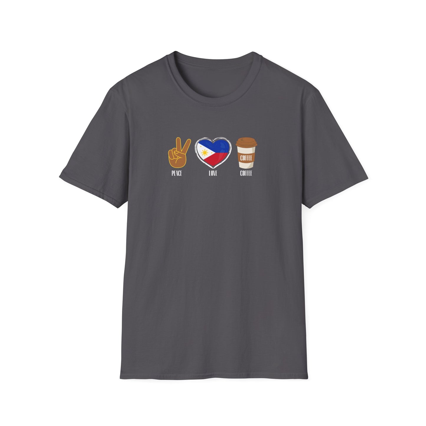 Softstyle T-Shirt Peace Love Coffee