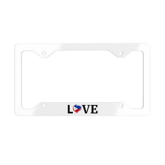 Metal License Plate Frame - Love