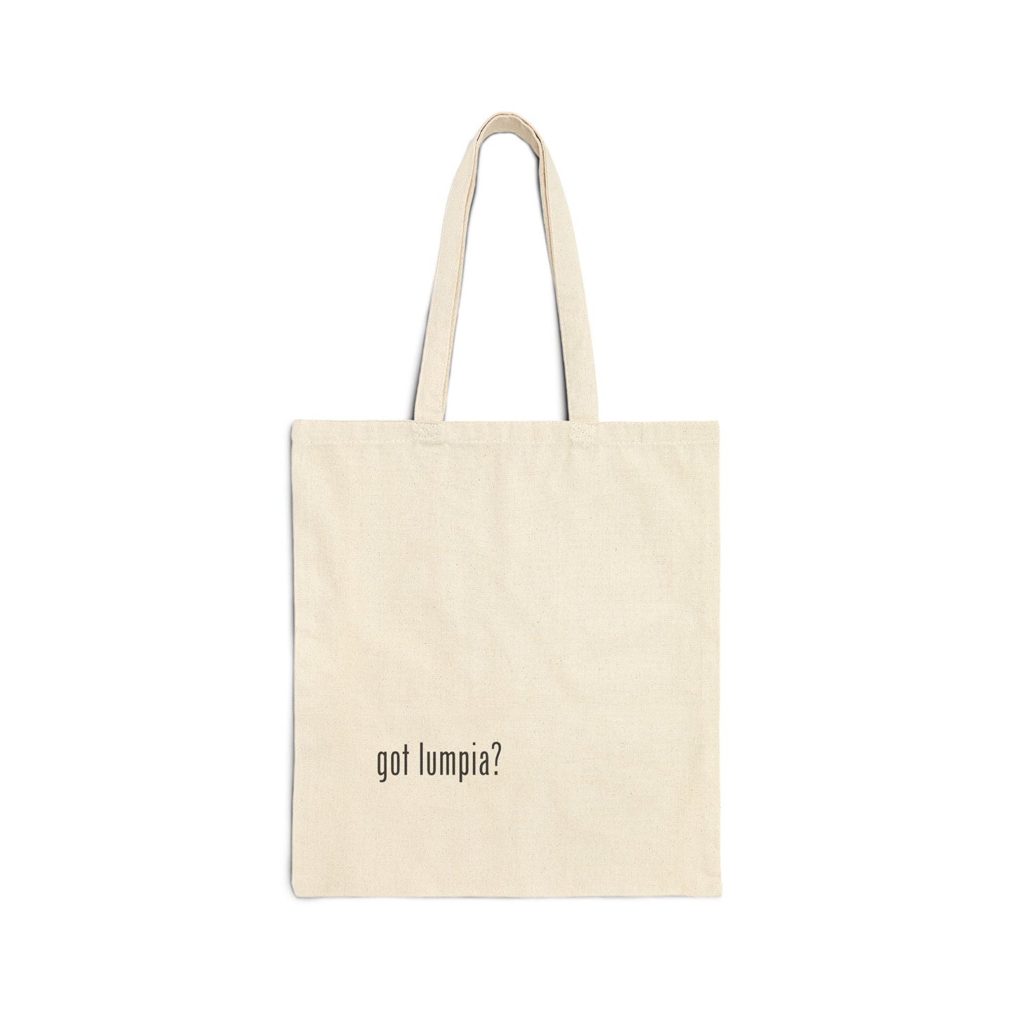 Cotton Canvas Tote Bag - "got lumpia?" Shopping Bag
