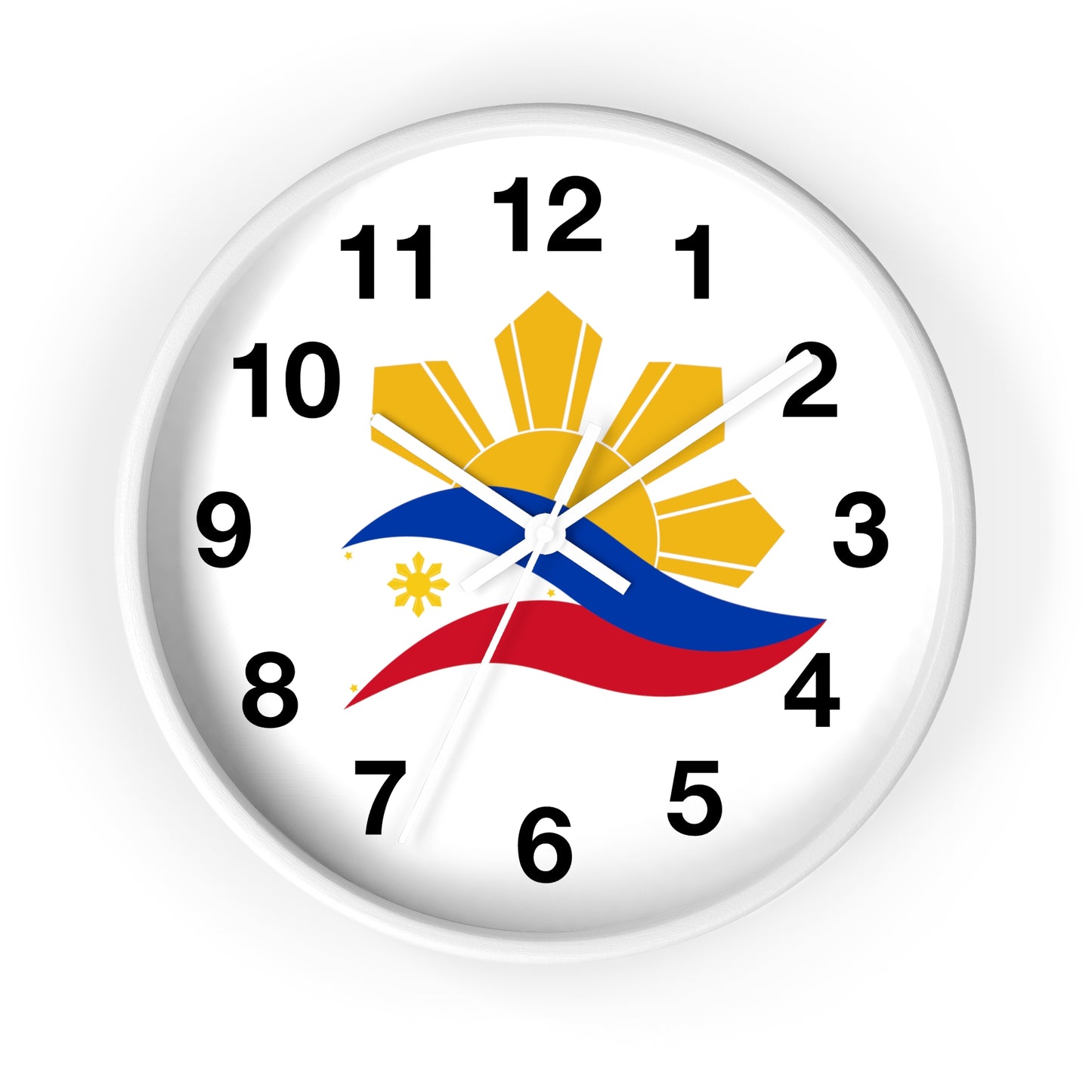 Wall Clock Sun & Flag