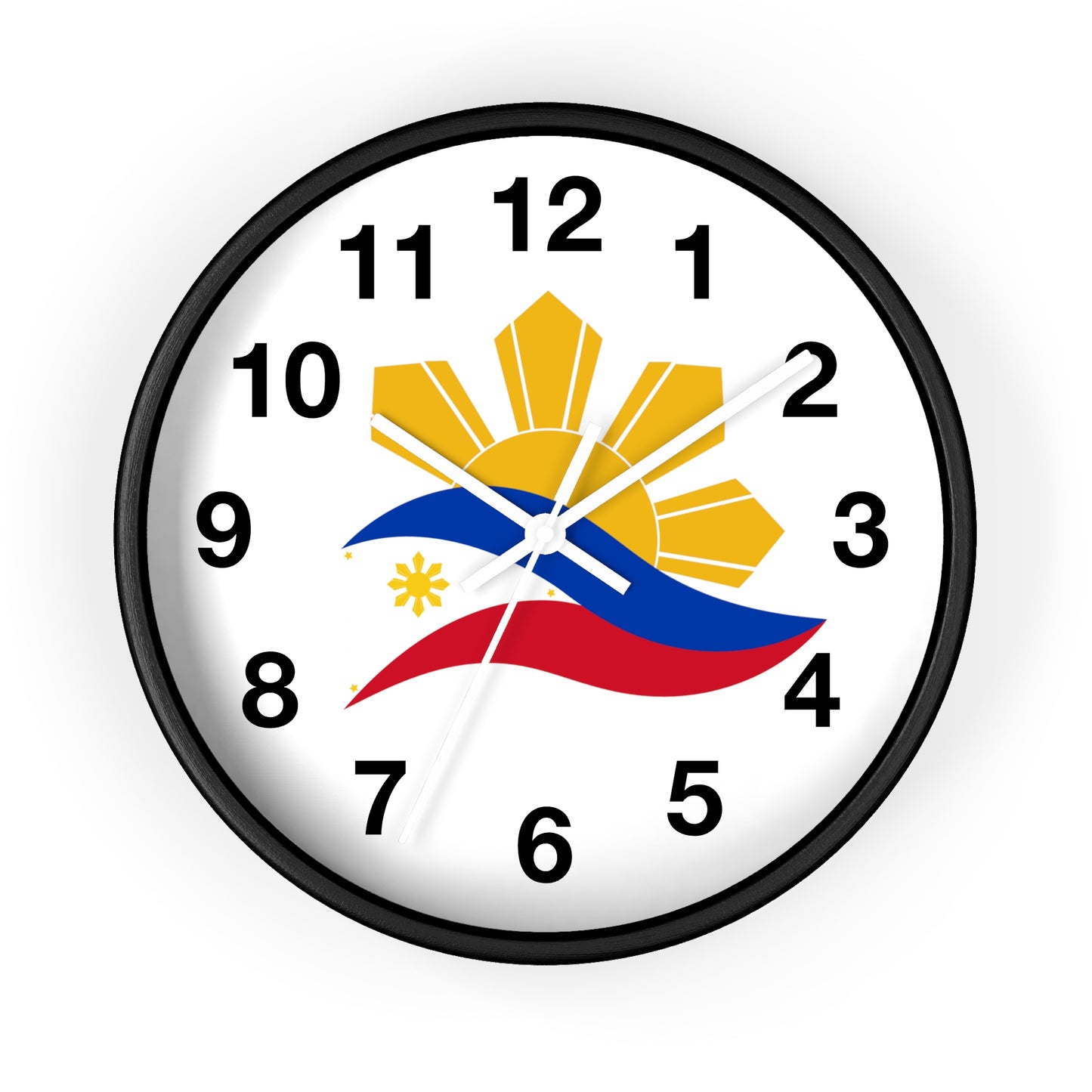 Wall Clock Sun & Flag