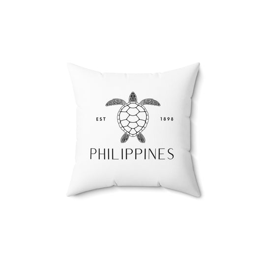 Spun Polyester Square Pillow - Sea Turtle