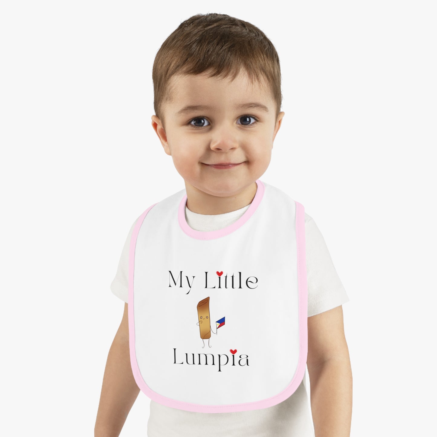 Baby Contrast Trim Jersey Bib - My Little Lumpia