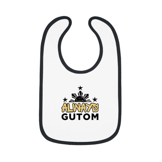 Baby Contrast Trim Jersey Bib - Always Gutom