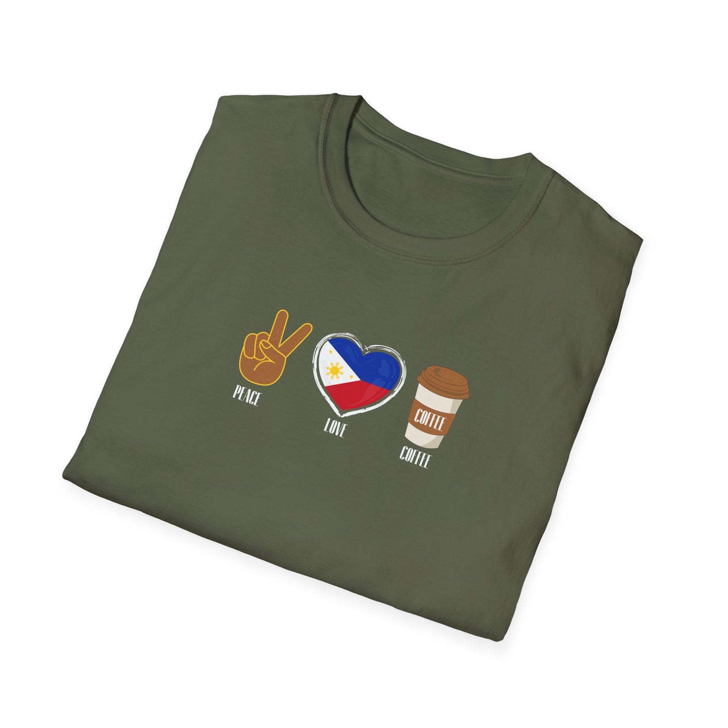 Softstyle T-Shirt Peace Love Coffee