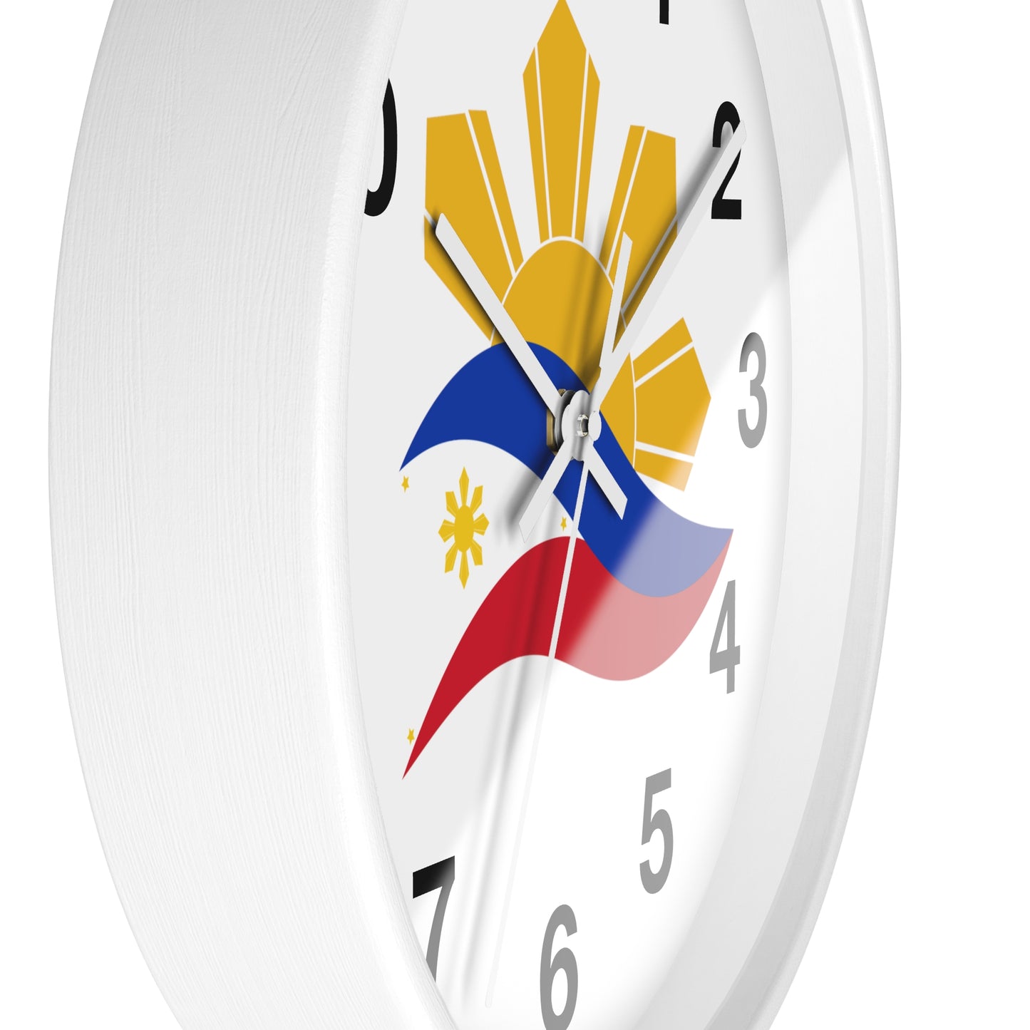 Wall Clock Sun & Flag