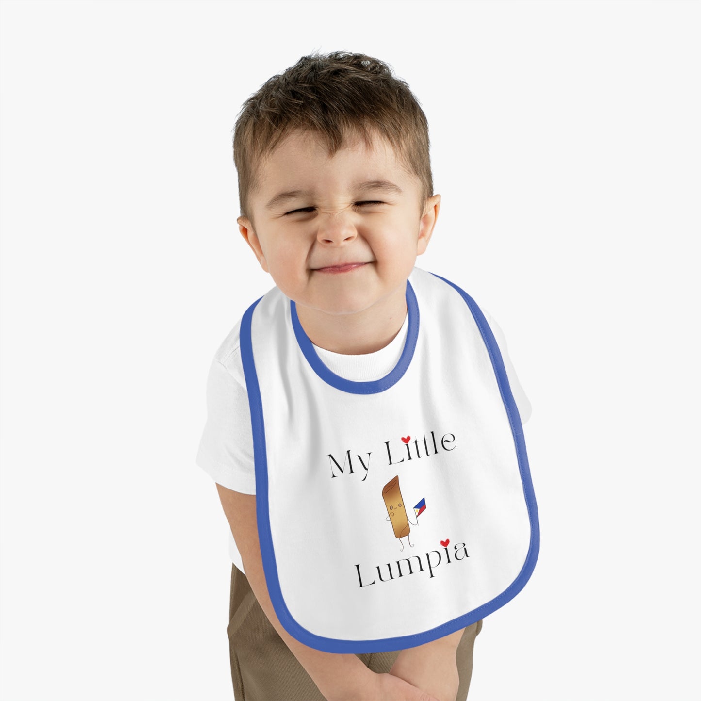 Baby Contrast Trim Jersey Bib - My Little Lumpia