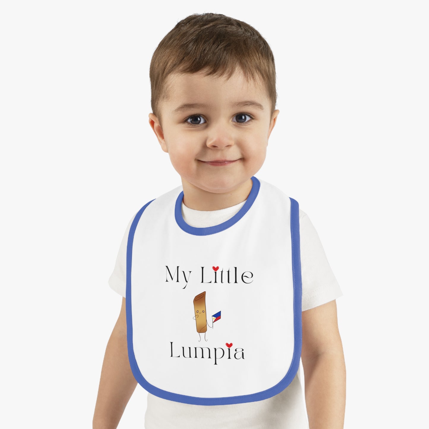 Baby Contrast Trim Jersey Bib - My Little Lumpia